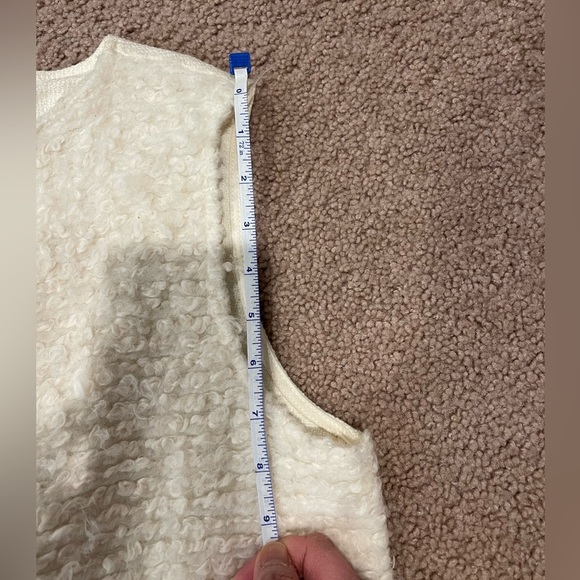 Women's ZARA BASIC Collection Y2k Retro long length poodle fur vest - Picture 8 of 9